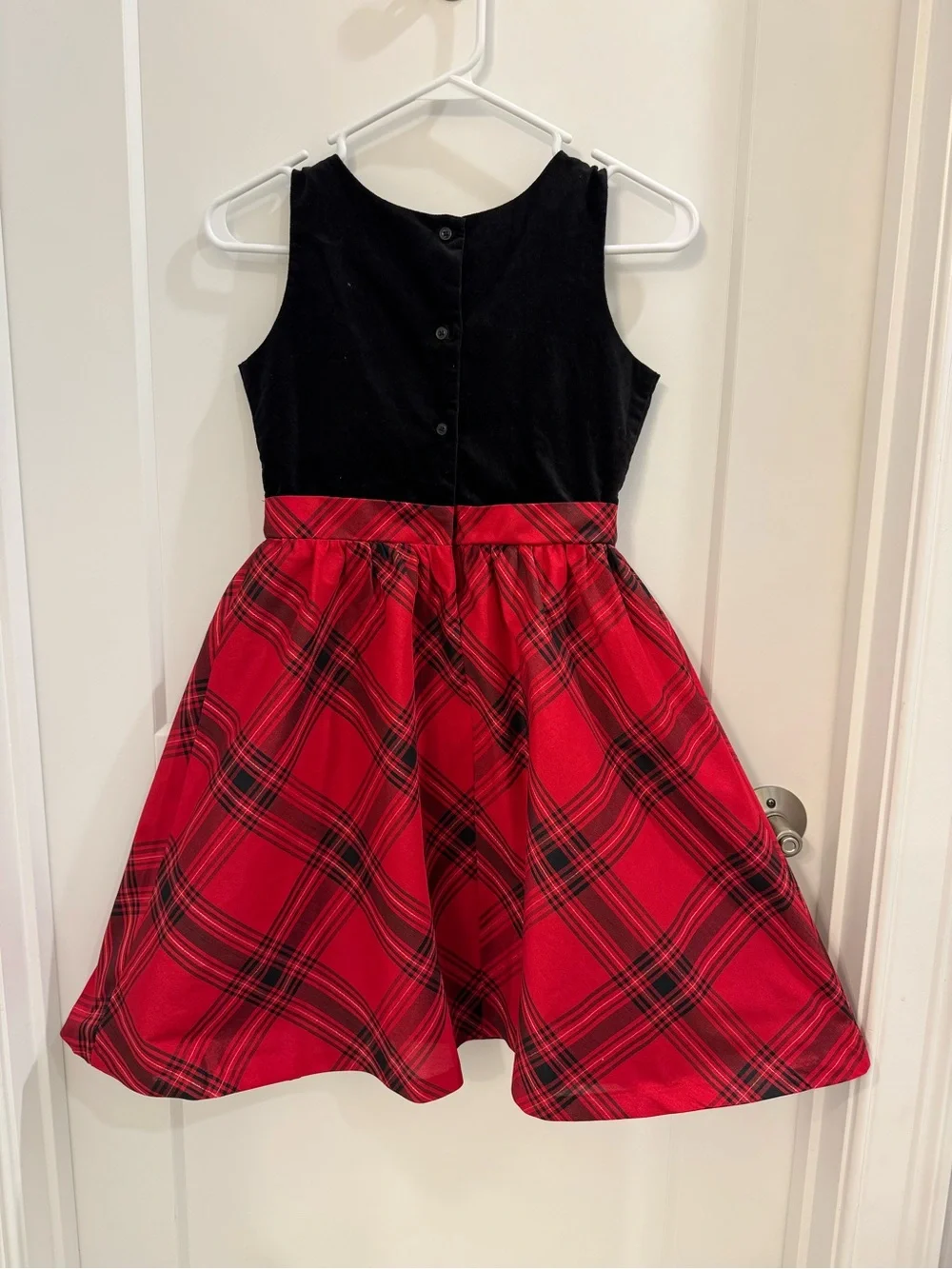 Gymboree Girls Black & Red Plaid Holiday Party Dress excellent condition size 10